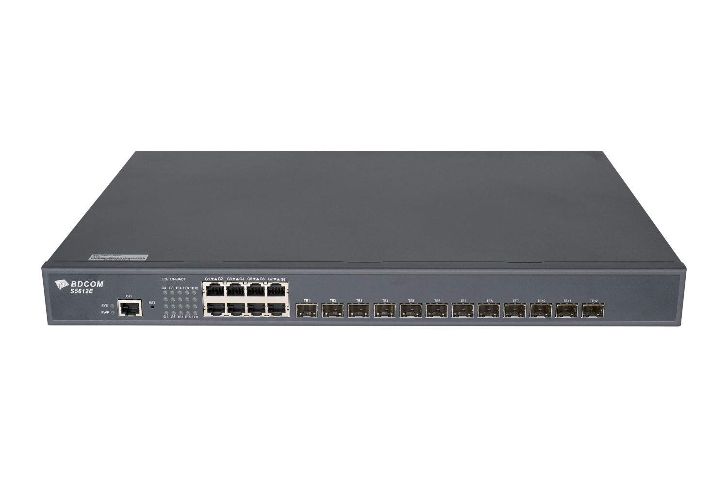BDCOM 8-Port Gigabit RJ45 / 12-Port 10G/GE SFP+ Yönetilebilir Switch