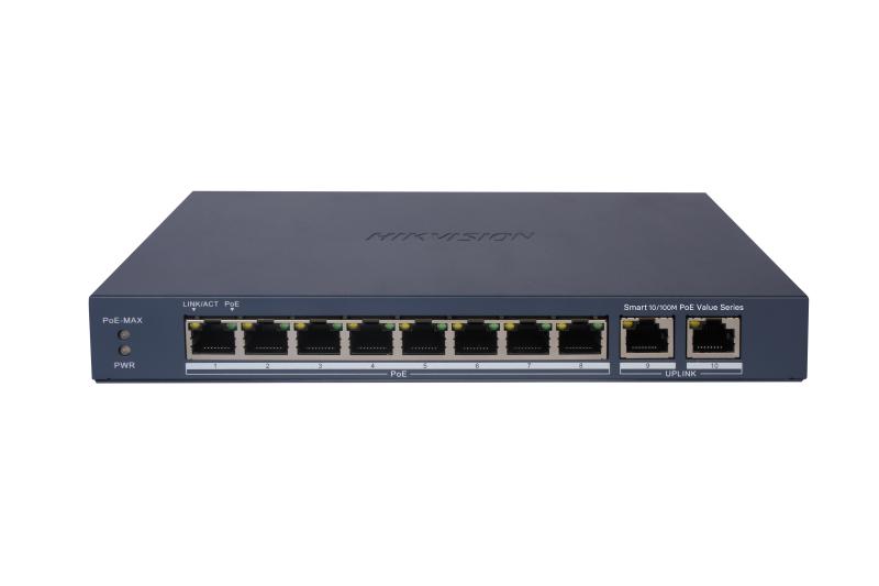 Hikvision 8 Port Fast Ethernet Akıllı POE Switch