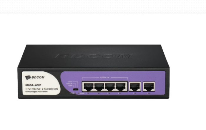 BDCOM 4 Port Yönetilemez PoE Switch