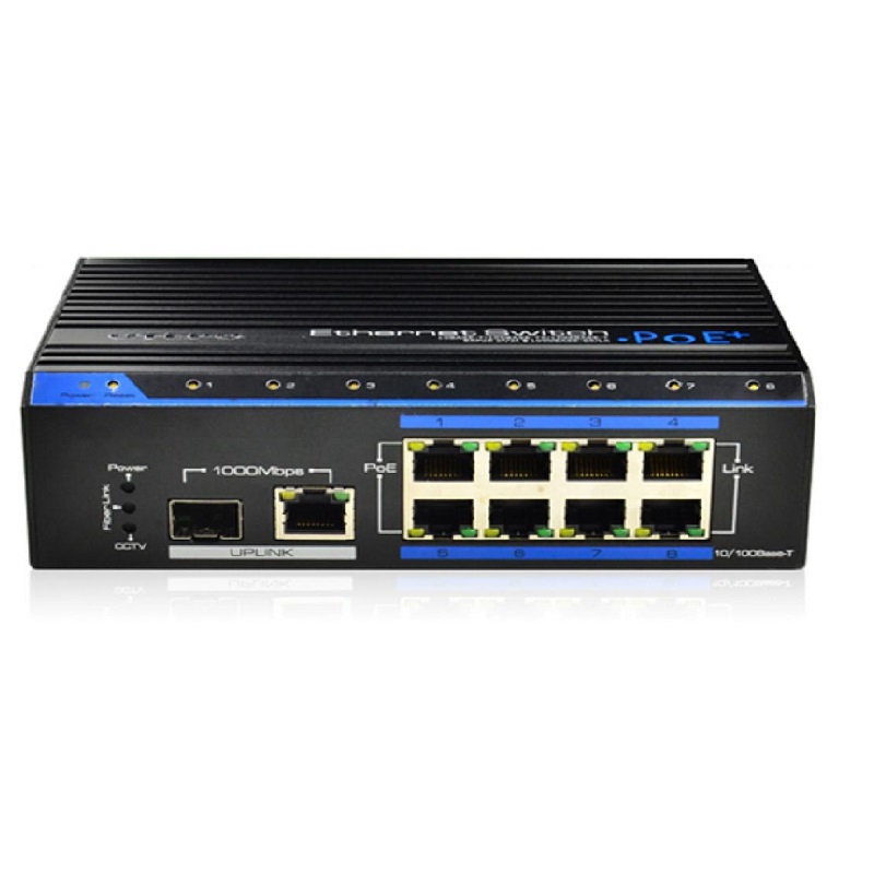 Utepo 8 Port 10/100Mbps Ethernet Endüstriyel Switch